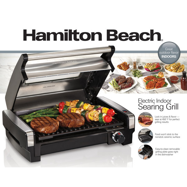Hamilton Beach® Electric Indoor Searing Grill & Reviews Wayfair